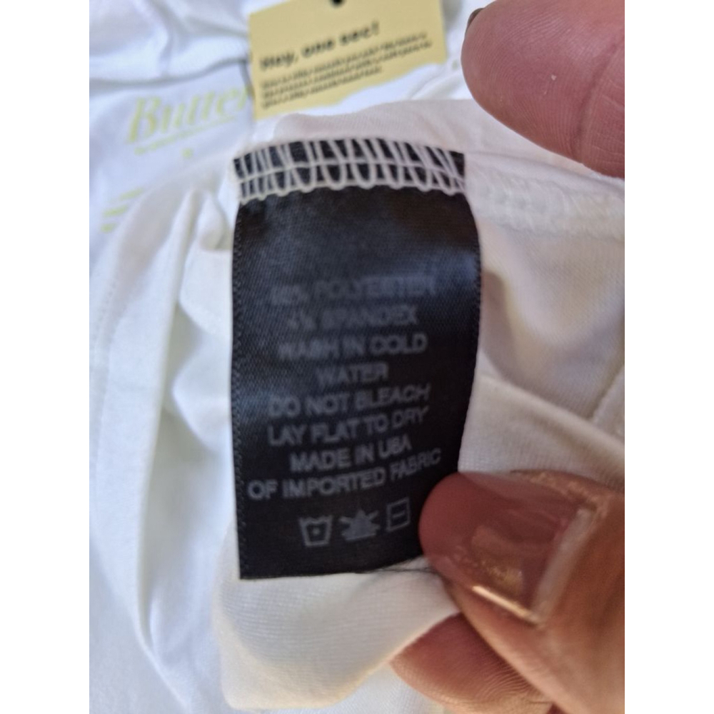 Butter by good hYOUman California Cropped Hoodie NWT S White Graphic Sweatshirt - Picture 6 of 10
